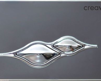фото Кнопка GP 1002 UFO серая матовая для инсталляции Creavit