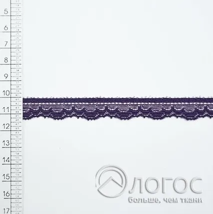 Фото №0 Кружево стрейч гипюр №2 15 мм, И, фиолетовый