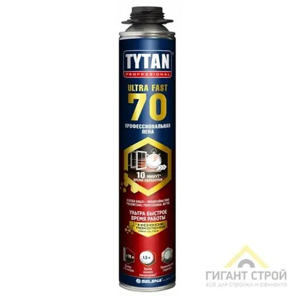 Фото №0 Пена монтажная ПРО TYTAN ULTRA FAST 70 870 мл