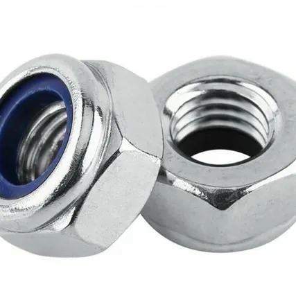 Фото №0 Гайка со стоп кольцом М8 оцинкованная DIN985 5шт