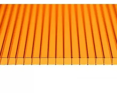 фото СОТОВЫЙ ПОЛИКАРБОНАТ (ОРАНЖЕВЫЙ) (2100*6000*4)