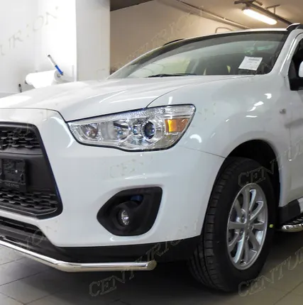 Фото №0 Тюнинг авто. Защита переднего бампера на Mitsubishi