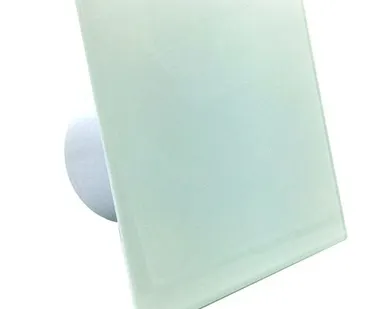 фото MM-P 06 стекло квадрат белый глянец 169 м3/ч d100 сверхмощный вентилятор с обратным клапаном MMotors JSC