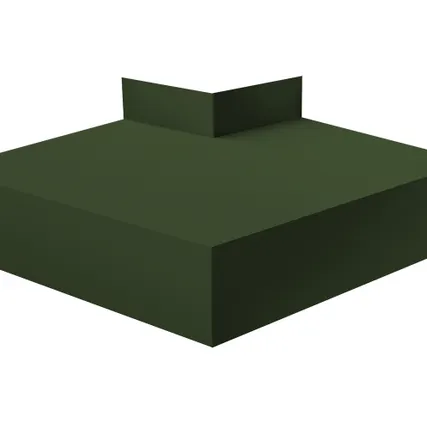 Фото №0 Угол отлива внешний 150 0,5 GreenCoat Pural BT, matt с пленкой RR 11 темно-зеленый (RAL 6020 хромовая зелень)