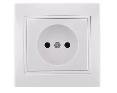 фото Розетка 1-м СП Мира с/з керам. бел/бел.