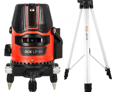 фото Комплект: лазерный уровень RGK LP-64 с калибровкой + штатив RGK LET-170