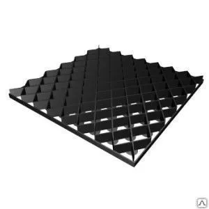 Фото №0 Решетка газонная Eco Pro 60.60.4 - пластиковая черная