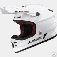 фото Кроссовый шлем LS2 MX456 HPFC Single Mono Gloss White