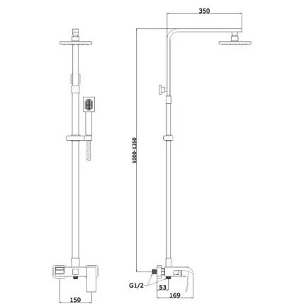 Фото №0 Ganzer Душевая система Ganzer GZ44063 хром