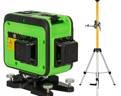 фото Комплект: лазерный уровень RGK PR-38G с калибровкой + штанга-упор RGK CG-2