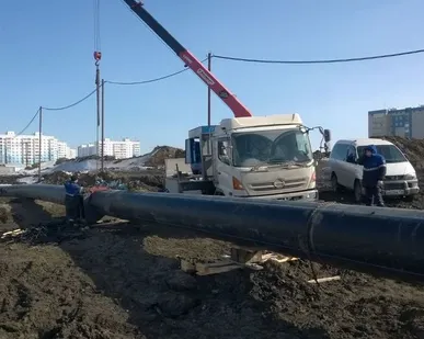 фото Строительство водопровода и канализации открытым и бестраншейным способами
