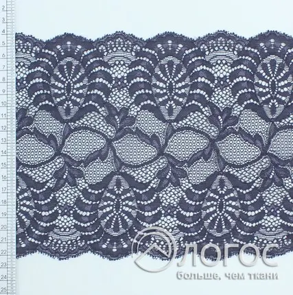 Фото №0 Кружево стрейч IS-238 175мм И, т.серый