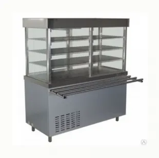 фото Прилавок-витрина холодильный Abat ПВВ(Н)-70КМ-С-01-ОК с охлаждаемой камерой