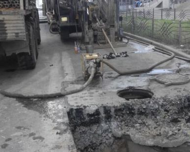 фото Укладка труб методом ГНБ канализации