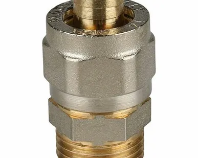 фото Переходник STOUT с наружной резьбой 1/2 х16 для металлопластиковых труб винтовой