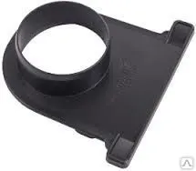 фото Торцевая заглушка канала 110 с отводом черная АЛ, 0,142*0,130*0,042