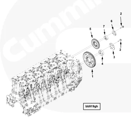 Фото №0 Шестерня ГРМ двигателя Cummins ISG12 3696463