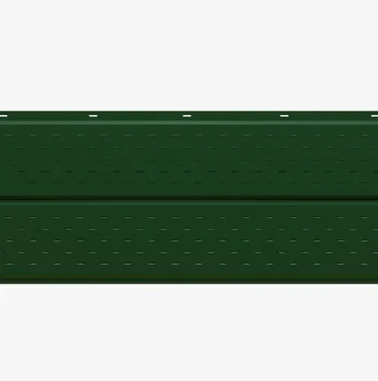 Фото №0 Сайдинг Потолочно-фасадная панель «Софит» перфорированный 0.47-0.50 мм RAL 6002, Зеленый лист