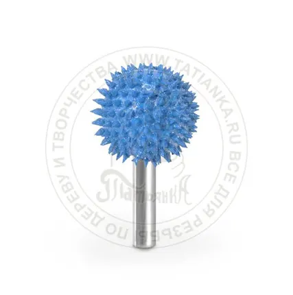 Фото №0 6S1-125 - шар, Ø хвостовика 6мм X Ø фрезы 25,4мм (очень грубая/синяя) SUB-6S1-125
