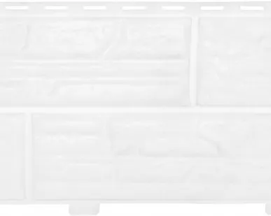 фото Формованный сайдинг Альта-Профиль Сланцевая порода цвет Белый