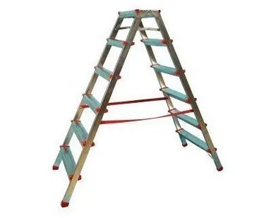 фото Стремянка алюминиевая двусторонняя PIRAMIDA 5 ступеней