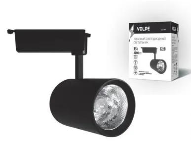 фото Светильник трековый ULB-Q253 35W/NW/A BLACK Светильник светодиодный трековый. 35 Вт. 3000Лм. Белый свет (4200К). Корпус черный. 10,5*20см. ТМ Volpe.