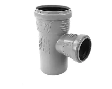 фото Тройник ВК ПП 75/50х87, серый,РТП