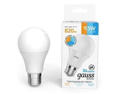 фото Светодиодная лампа Gauss A60 10W 820Lm 3000-6500K E27 1023240