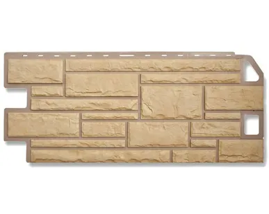 фото Фасадная панель (АП) "КАМЕНЬ" Желтый 1140*480 мм (раб.размер 1100*450)