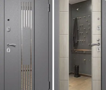 фото Сейф-двери медея-321 букле серый/ филадельфия грей 113z