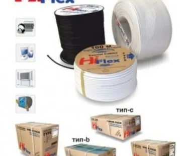 фото Кабель RG 6U HQ Super WH (Box.Spool) телевизионный импортный Hiflex