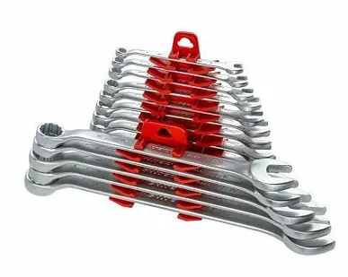 фото Набор ключей комбинированных изогнутый 6-22 мм 17 предметов, IZELTAS, 0370002117, 13000000380