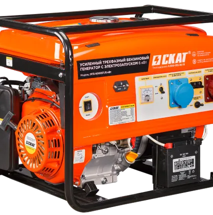 Фото №0 Бензиновый генератор Skat УГБ-6000ЕТ/6кВт (380В)