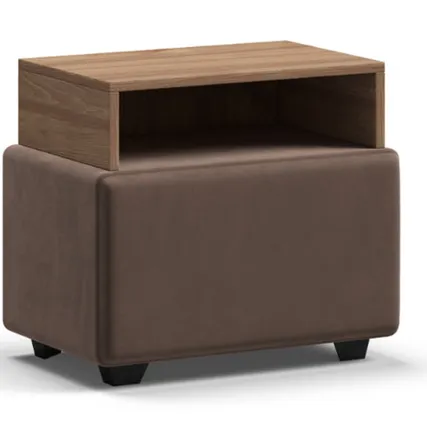 Фото №0 Тумба BOSS велюр MONOLIT Мокко, Орех Селект