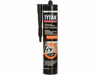 фото Каучуковый герметик для кровли TYTAN PROFESSIONAL черный 310мл (91615)