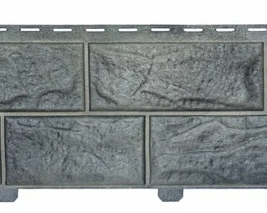 фото Формованный сайдинг Альта-Профиль Камень Вулканический цвет Хромит