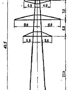 фото Опора промежуточная металлическая П330-2+5