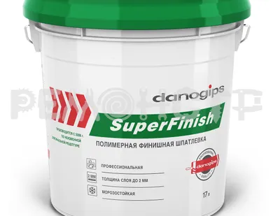 фото Шпатлевка 28кг/17л SuperFinish DANOGIPS/SHEETROCK зеленая крышка (1/33) П