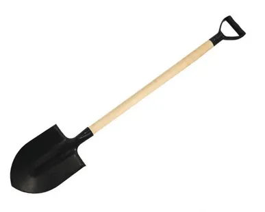 фото Лопата копальная остроконечная пластиковая ручка, в сборе ширина 208мм арт. 77206