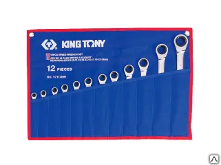 Фото №0 Набор комбинированных трещоточных ключей, 8-24 мм, чехол из теторона