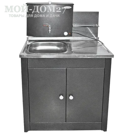 Фото №0 Умывальник ДУЭТ с подогревом (Серебро) нерж. мойка