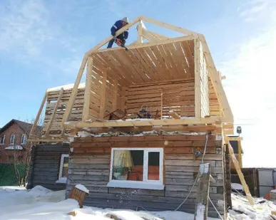 фото Строительство второго этажа, мансарды, пристройки, веранды