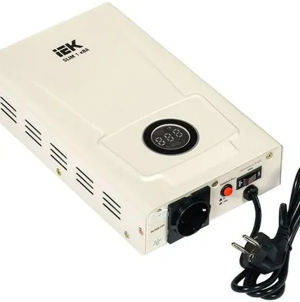 Фото №0 Стабилизатор напряжения 1ф 1кВА SLIM настенный IEK IVS22-1-001-09