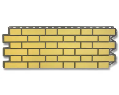 фото Фасадная панель (АП) "КИРПИЧ КЛИНКЕРНЫЙ" Желтый 1220*440 мм (раб.размер 1128*425)