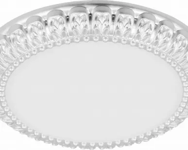 фото Светильник встраиваемый LED 6W 4000K AL9010 круг жемчужный с подсветкой Feron