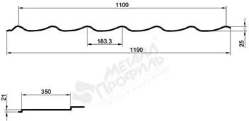 Фото №1 Металлочерепица M35 Ламонтерра Х PE Norman*