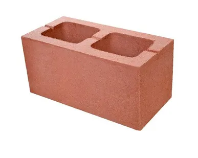 фото Пустотный бетонный блок (коричневый №655) 390х190х120 мм (вес 12 кг)