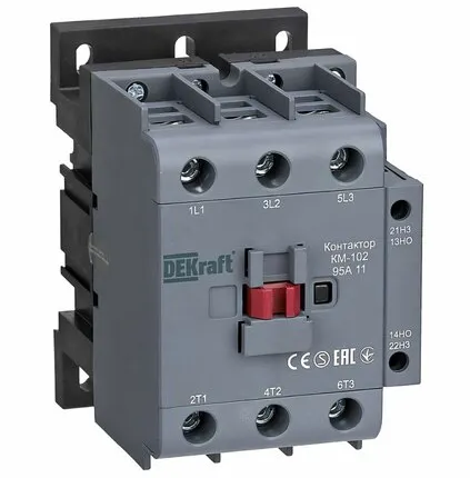 Фото №0 Контактор 95А 380В без реле 1НО 1НЗ (КМ-102) 22026DEK