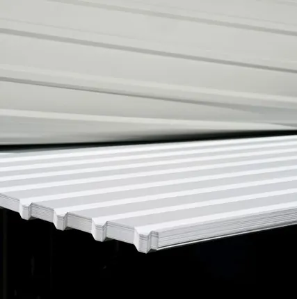 Фото №0 Профлист С-10 / белый / 0.45 мм. - RAL 9003 / Сигнальный белый - Глянцевая - с ЛКП - Первый - С-10 - Стандартные - Опт (от 100 листов / от 200 м.пог.)