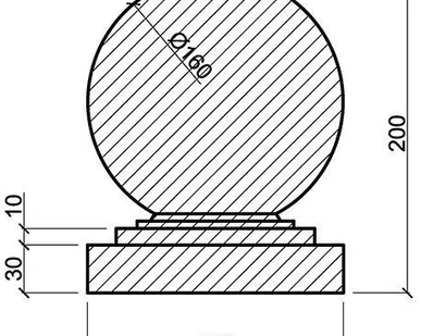 фото Навершие песчаник бежевый Ø 150мм 6 кг НВ 1
в
